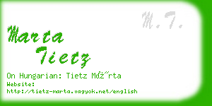 marta tietz business card